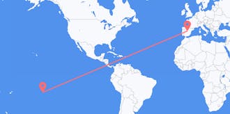 Рейсы от Французская Полинезия до Испания