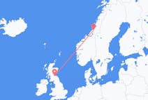 Flights from Namsos, Norway to Edinburgh, the United Kingdom