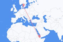 Flyreiser fra Semera, Etiopia til Angelholm, Sverige