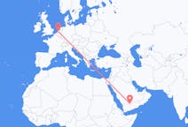 Vluchten van Sharurah, Saoedi-Arabië naar Rotterdam, Nederland
