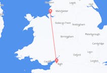 Vluchten van Bristol, Engeland naar Liverpool, Engeland