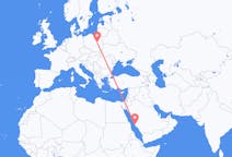 Flyg från Jeddah, Saudiarabien till Warszawa, Polen