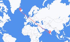 Flights from the city of Kochi, India to the city of Reykjavik, Iceland