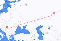出发地 哈萨克斯坦庫斯塔奈目的地 塞尔维亚贝尔格莱德的航班