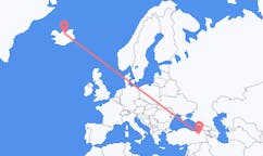 Flyreiser fra Erzurum, Tyrkia til Akureyri, Island