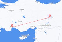 Vluchten van Antalya, Turkije naar Elazig, Turkije