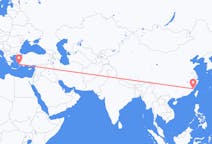 Flyreiser fra Fuzhou, Kina til Bodrum, Tyrkia