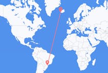 Vluchten van Curitiba, Brazilië naar Reykjavík, IJsland