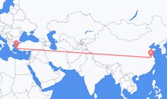 Flights from Yangzhou, China to Icaria, Greece