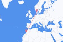 Flights from Agadir, Morocco to Karup, Denmark