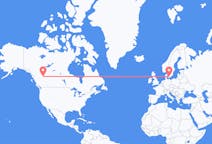 Flyreiser fra Dawson Creek, Canada til København, Danmark