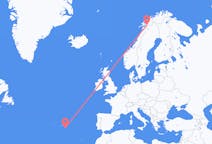 Fly fra Ponta Delgada til Narvik