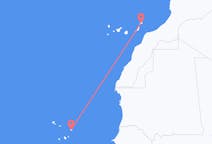 Flyg från Boa Vista (kommun i Brasilien, Roraima, lat 3,19, long -60,61) till Lanzarote