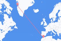 모로코 페스에서 출발해 그린란드 아시아트에게(으)로 가는 항공편