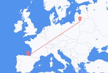 Flyg från Kaunas, Litauen till Bilbao, Spanien