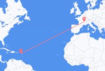Flights from Nevis, St. Kitts & Nevis to Lyon, France