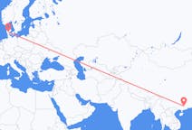 Flyrejser fra Wuzhou, Kina til Billund, Danmark