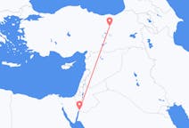 ヨルダンのアカバから、トルコのエルズィンジャンまでのフライト