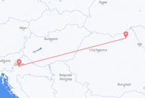 Flyreiser fra Zagreb, Kroatia til Suceava, Romania