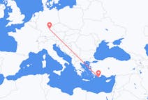 出发地 希腊出发地 卡斯泰洛里佐目的地 德国纽伦堡的航班