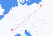 Flyrejser fra Szczytno til Grenoble
