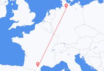 Flyg från Hamburg, Tyskland till Carcassonne, Frankrike