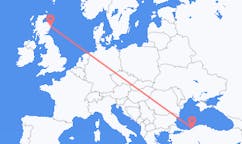 Flyreiser fra Zonguldak, til Aberdeen