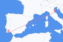 Vols de Rimini, Italie vers District de Faro, portugal