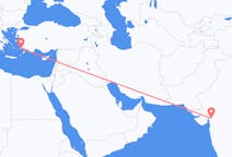 出发地 印度出发地 巴罗达目的地 希腊科斯岛的航班
