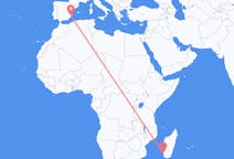 Flyrejser fra Toliara, Madagaskar til Alicante, Spanien