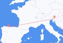 Flights from Ljubljana to Santiago del Monte