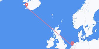 Flyreiser fra Island til Nederland