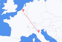 Vluchten van Bologna, Italië naar Brussel, België