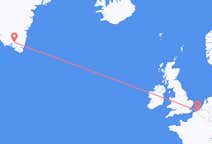 Flyreiser fra Ostend, Belgia til Narsarsuaq, Grønland