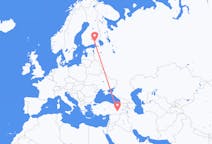 Flyrejser fra Diyarbakir, Tyrkiet til Lappeenranta, Finland