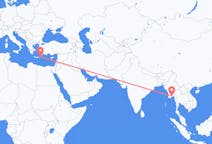 Flights from Yangon, Myanmar (Burma) to Kasos, Greece