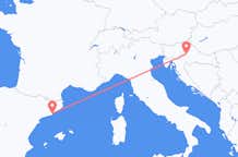 Vluchten van Zagreb, Kroatië naar Barcelona, Spanje