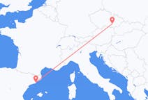 Flyg från Barcelona, Spanien till Brno, Tjeckien