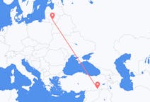 Loty z Kowno, Litwa do Mardina, Turcja