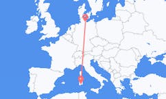 Flyreiser fra Cagliari, Italia til Lübeck, Tyskland