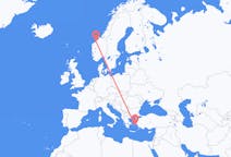 Flights from Molde, Norway to Icaria, Greece