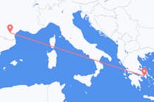 Flyreiser fra Carcassonne, Frankrike til Athen, Hellas