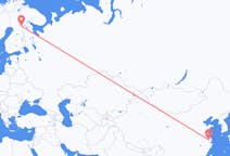Flyreiser fra Wuxi, til Kuusamo