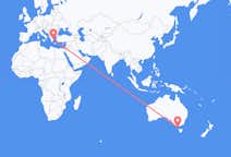 Flyrejser fra King Island, Australien til Athen, Australien