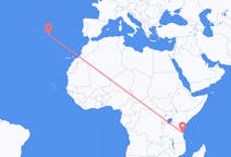 Flyreiser fra Dar-es-Salaam, til Ponta Delgada