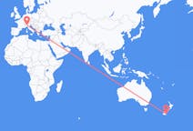 出发地 新西兰但尼丁目的地 意大利米蘭的航班