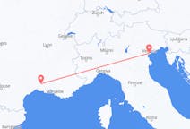 Flyrejser fra Nimes, Frankrig til Venedig, Italien