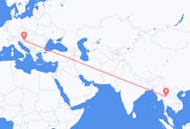 Flyreiser fra Lampang-provinsen, Thailand til Zagreb, Kroatia
