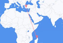 Flyg från Nossi-Bé, Madagaskar till Denizli, Turkiet