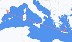 Flyg från Barcelona, Spanien till Heraklion, Grekland